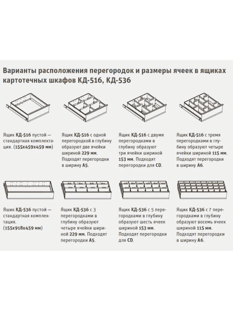 Шкаф картотечный ДиКом КД-536 (без перегородок) купить в Томске