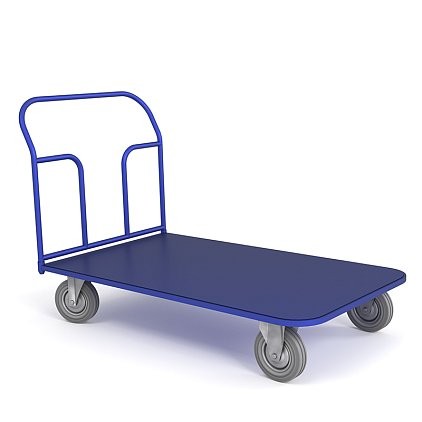 Тележка платформенная ТП 10 (г/п 550 кг, 1800x800 мм, колеса серая резина 200 мм) купить в Томске