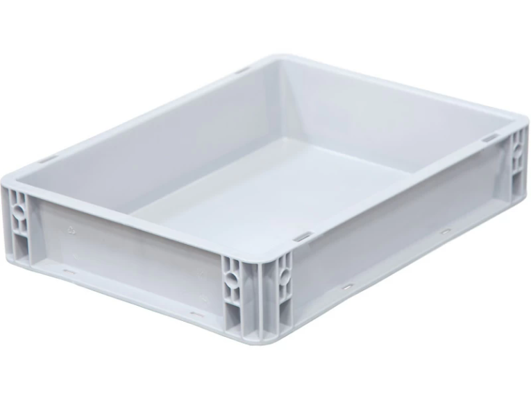 Ящик 400х300х75 сплошной, усиленное дно, цв. серый купить в Томске Ящик 400х300х75 сплошной, усиленное дно, цв. серый купить в Томске