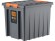 Контейнер особопрочный Rox Box PRO 50 (500х390х390 мм с крышкой и клипсами, на роликах, антрацит) купить в Томске