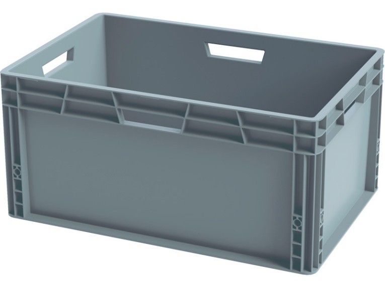 Ящик 600х400х280 сплошной, усиленное дно, цв. серый купить в Томске