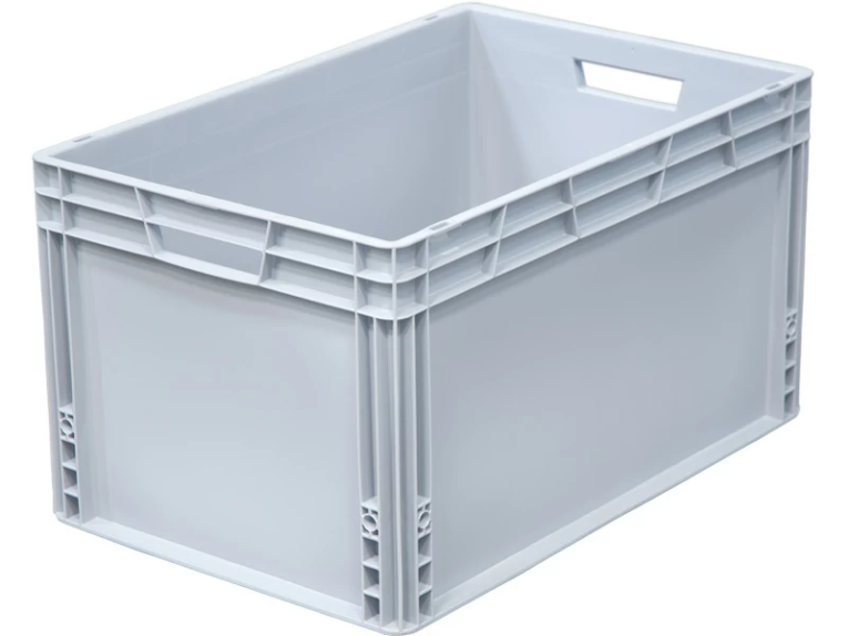 Ящик 600х400х320 сплошной, усиленное дно, цв. серый купить в Томске Ящик 600х400х320 сплошной, усиленное дно, цв. серый купить в Томске