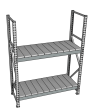 Стеллаж грузовой СГР 2000x1500x1000 2 полки (металл) Стеллаж грузовой СГР 2000x1500x1000 2 полки (металл)