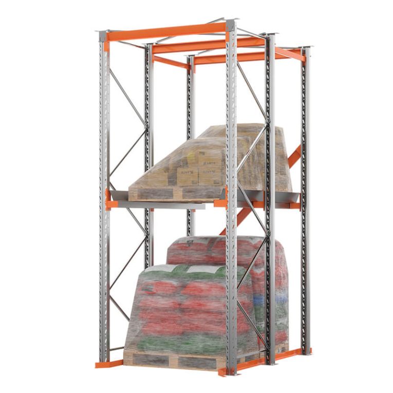 Стеллаж набивной паллетный (3000х1580х1800 мм), 1 линия, 2 яруса купить в Томске