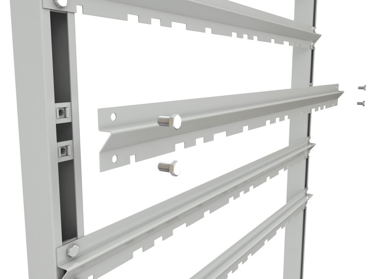 Стеллаж для пластиковых лотков SORTEX односторонний 1800x1000x450.05 купить в Томске Стеллаж для пластиковых лотков SORTEX односторонний 1800x1000x450.05 купить в Томске