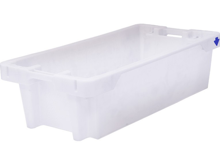 Ящик рыбный 800х400х225 конусный 25 кг/40 л с дренажными отверстиями белый 81651100 купить в Томске