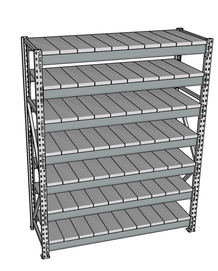 Стеллаж грузовой СГР 2500x1800x500 7 полок (металл) купить в Томске Стеллаж грузовой СГР 2500x1800x500 7 полок (металл) купить в Томске