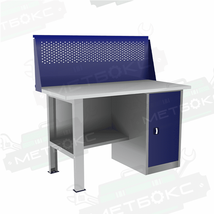 Однотумбовый слесарный верстак ВП-2/1,6 с экраном купить в Томске