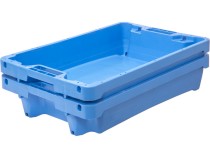 Ящик рыбный 600х400х125 конусный 7-10 кг/15 л с дренажными отверстиями синий 83630300
