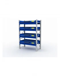 Стеллаж с выкатными платформами S-HEAVY 1000/1300 (4 яруса хранения)