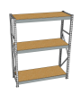 Стеллаж грузовой СГР 3000x1800x800 3 полки (ДСП)