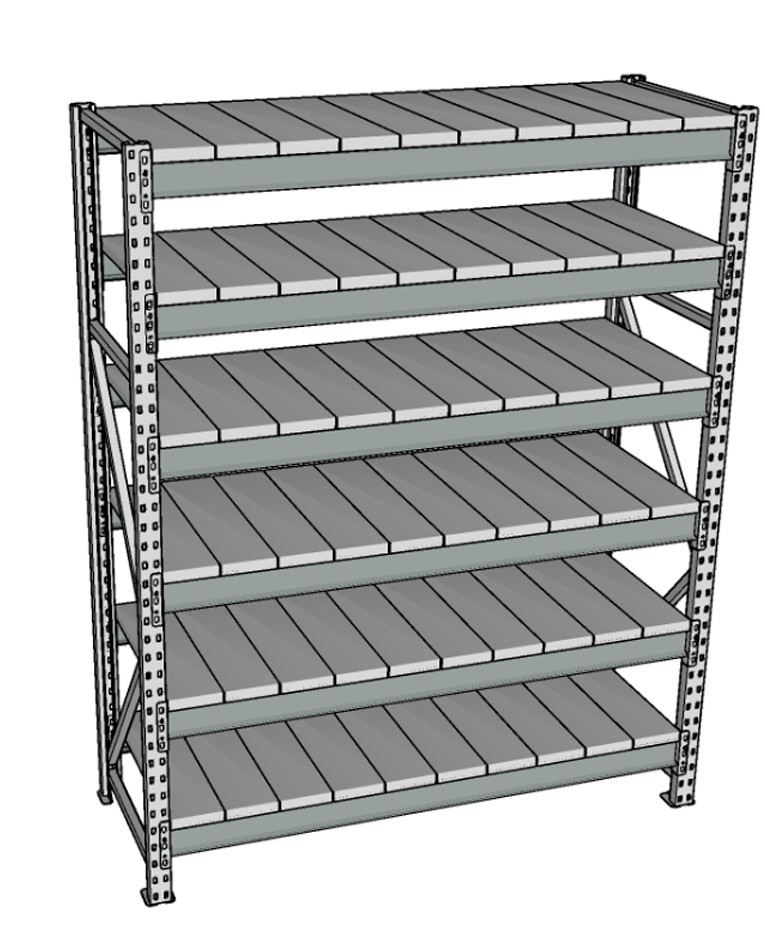 Стеллаж грузовой СГР 2000x2100x400 6 полок (металл) купить в Томске
