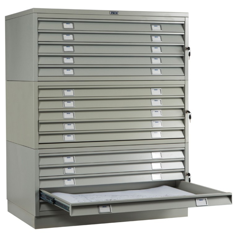 Картотека ПРАКТИК формат А0 для чертежей 15 ящиков