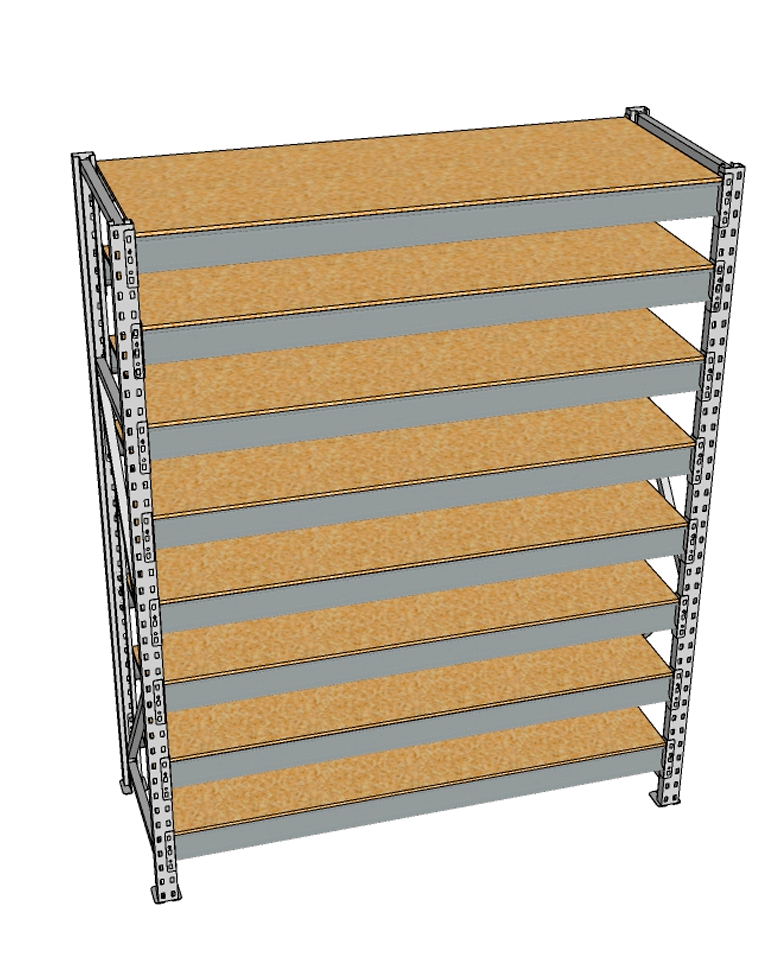 Стеллаж грузовой СГР 3000x900x500 8 полок (ДСП) купить в Томске