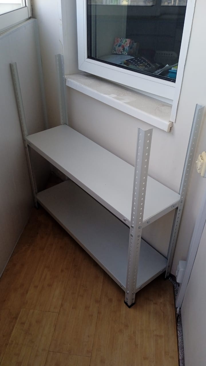 Стеллаж металлический 1000х1000х300 2 полки