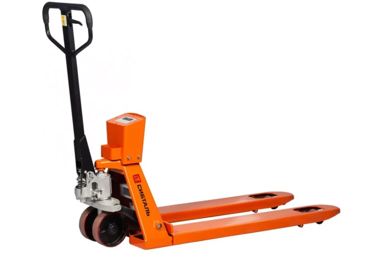 Гидравлическая тележка (рокла) ACR-ES c весами, 2,5 т, Вилы: 1150 Х 550, СибТаль, полиуретановые колеса купить в Томске Гидравлическая тележка (рокла) ACR-ES c весами, 2,5 т, Вилы: 1150 Х 550, СибТаль, полиуретановые колеса купить в Томске